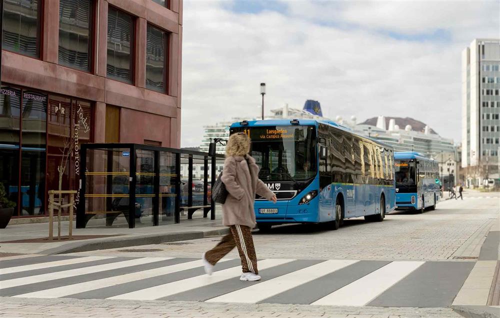 Person i gangfelt - Klikk for stort bilete