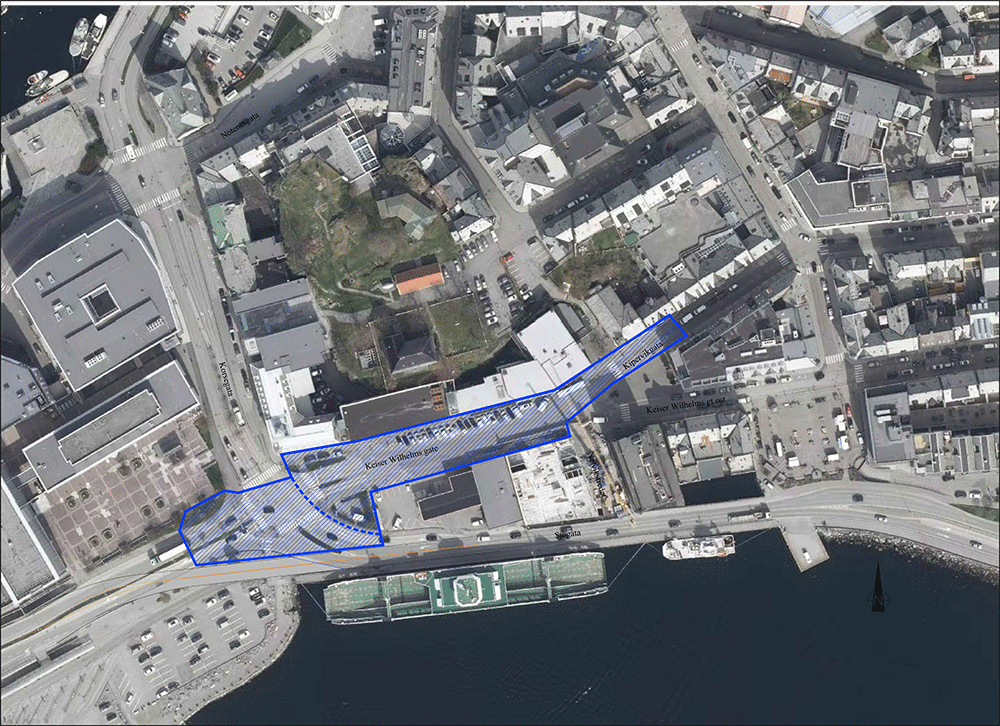 kartoversikt Ålesund sentrum - Klikk for stort bilete